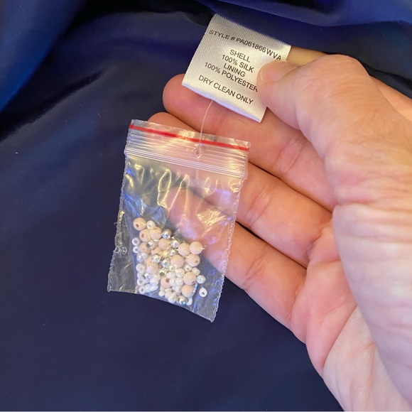 Parker Beaded Silk top size S - Picture 9 of 14